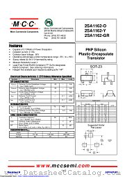2SA1162-GR datasheet pdf Micro Commercial Components