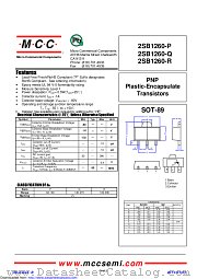 2SB1260-Q datasheet pdf Micro Commercial Components