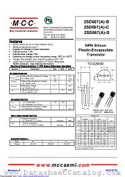 2SD667-D datasheet pdf Micro Commercial Components