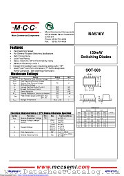 BAS16V datasheet pdf Micro Commercial Components