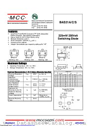 BAS21C datasheet pdf Micro Commercial Components