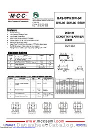 BAS40DW-05 datasheet pdf Micro Commercial Components