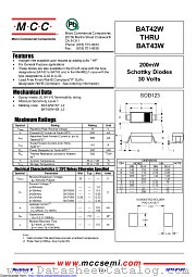 BAT42W datasheet pdf Micro Commercial Components
