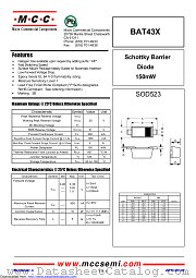 BAT43X datasheet pdf Micro Commercial Components