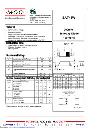 BAT46W datasheet pdf Micro Commercial Components
