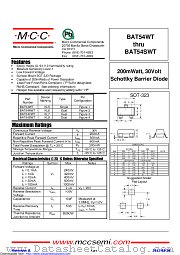 BAT54SWT datasheet pdf Micro Commercial Components