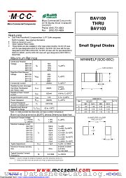 BAV100 datasheet pdf Micro Commercial Components
