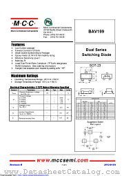 BAV199 datasheet pdf Micro Commercial Components