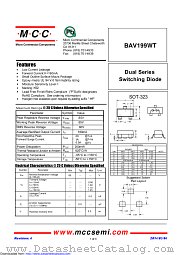 BAV199WT datasheet pdf Micro Commercial Components