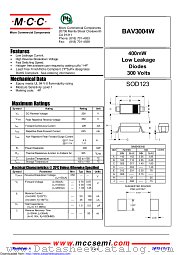 BAV3004W datasheet pdf Micro Commercial Components