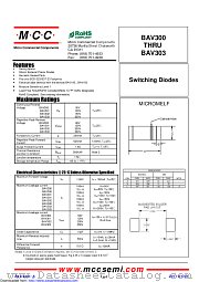 BAV301 datasheet pdf Micro Commercial Components