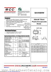 BAV99BRW datasheet pdf Micro Commercial Components
