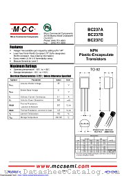 BC237A datasheet pdf Micro Commercial Components
