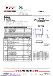 BSR43 datasheet pdf Micro Commercial Components