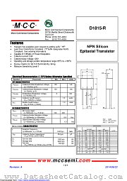 D1815-R datasheet pdf Micro Commercial Components