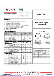 DMMT3904 datasheet pdf Micro Commercial Components