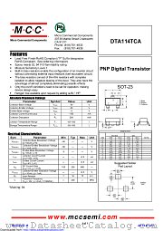 DTA114TCA datasheet pdf Micro Commercial Components