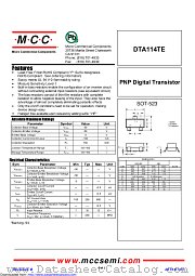 DTA114TE datasheet pdf Micro Commercial Components