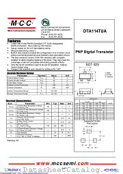 DTA114TUA datasheet pdf Micro Commercial Components
