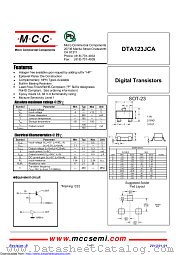 DTA123JCA datasheet pdf Micro Commercial Components