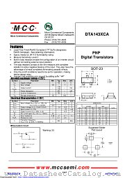 DTA143XCA datasheet pdf Micro Commercial Components