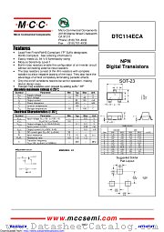 DTC114ECA datasheet pdf Micro Commercial Components