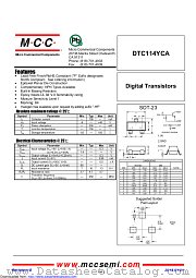 DTC114YCA datasheet pdf Micro Commercial Components