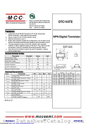 DTC143TE datasheet pdf Micro Commercial Components