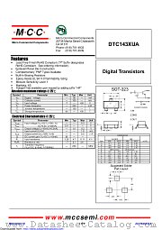 DTC143XUA datasheet pdf Micro Commercial Components