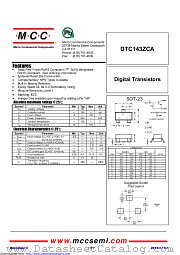 DTC143ZCA datasheet pdf Micro Commercial Components
