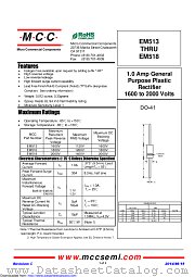 EM518 datasheet pdf Micro Commercial Components