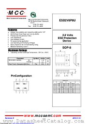 ESD2V8P8U datasheet pdf Micro Commercial Components