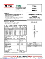 FR504 datasheet pdf Micro Commercial Components