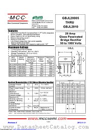 GBJL2001 datasheet pdf Micro Commercial Components