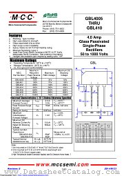 GBL408 datasheet pdf Micro Commercial Components