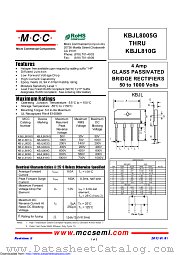 KBJL804G datasheet pdf Micro Commercial Components