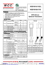 KSD1616-Y datasheet pdf Micro Commercial Components