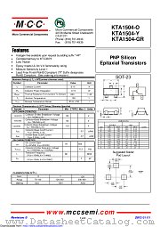 KTA1504-GR datasheet pdf Micro Commercial Components