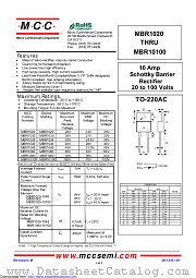 MBR1030 datasheet pdf Micro Commercial Components