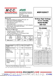 MBR10200CT datasheet pdf Micro Commercial Components