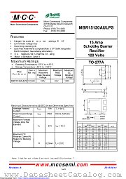 MBR15120AULPS datasheet pdf Micro Commercial Components