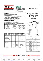 MBR20120CT datasheet pdf Micro Commercial Components
