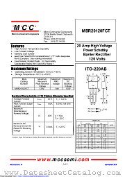 MBR20120FCT datasheet pdf Micro Commercial Components