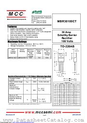 MBR30100CT datasheet pdf Micro Commercial Components