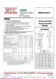 MBR30150CT datasheet pdf Micro Commercial Components