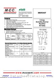 MBR545F datasheet pdf Micro Commercial Components