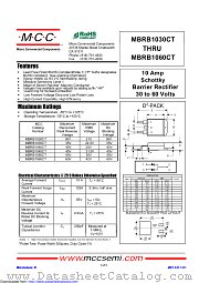 MBRB1060CT datasheet pdf Micro Commercial Components