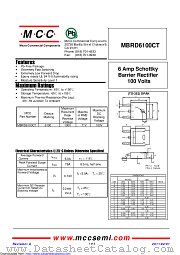 MBRD6100CT datasheet pdf Micro Commercial Components