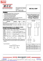 MC78L15BP datasheet pdf Micro Commercial Components