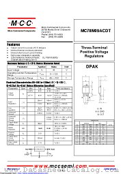 MC78M09ACDT datasheet pdf Micro Commercial Components